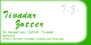 tivadar zotter business card